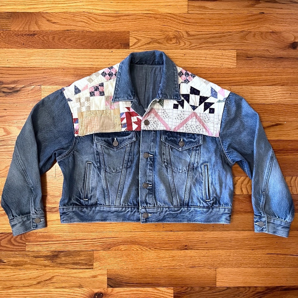 Polo by Ralph Lauren Blue Jean Jacket with Patchwork
